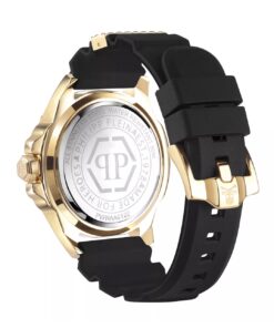 reloj philipp plein negro/dorado unisex análogo the $kull genderless pwnaa0122 – 41mm