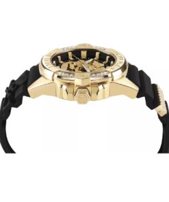 reloj philipp plein negro/dorado unisex análogo the $kull genderless pwnaa0122 – 41mm