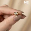 anillo corazon con diamante #02