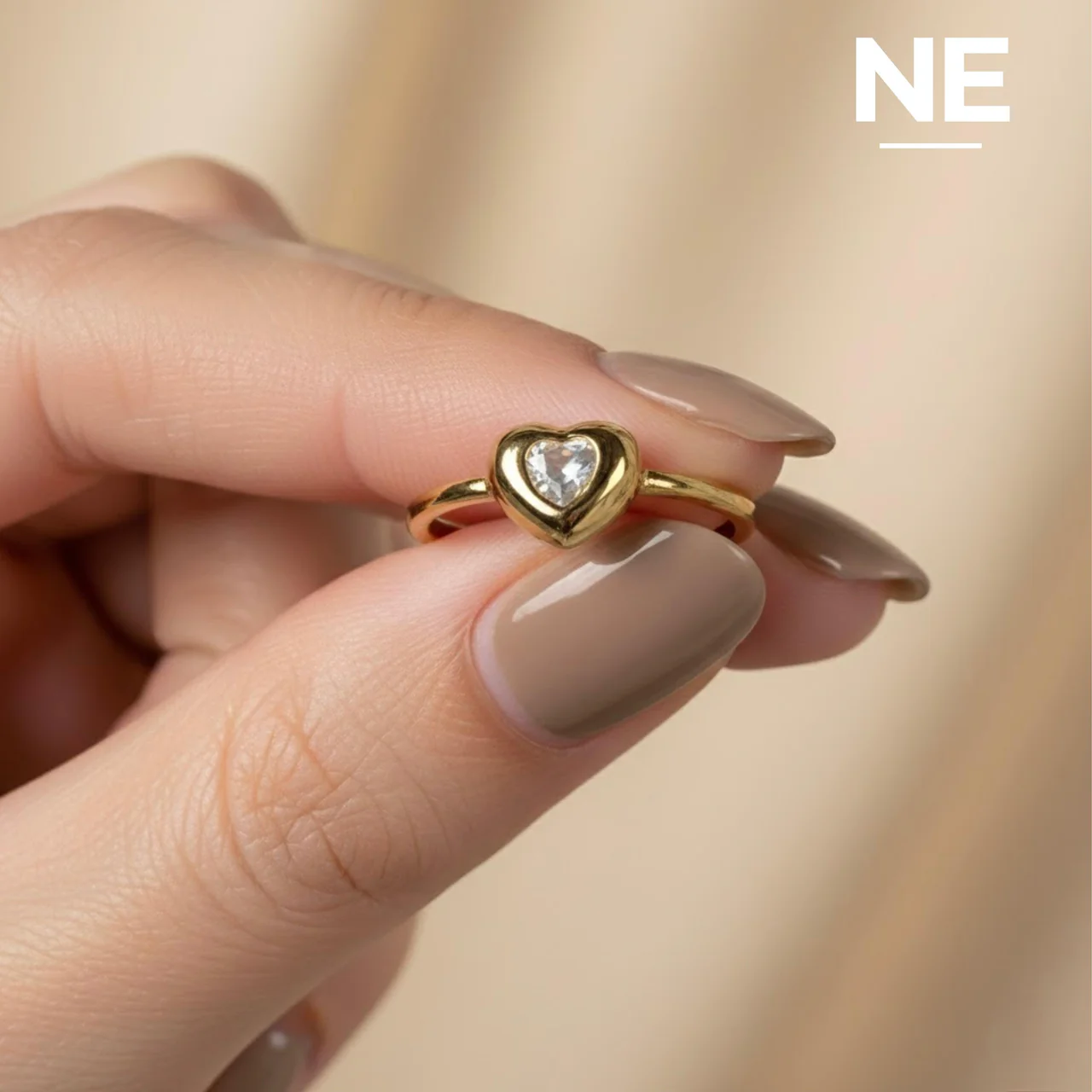 anillo corazon con diamante #02 anillo corazon con diamante #02