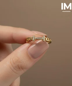 anillo eslabones centro zircon #03