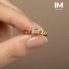anillo tipo cubano con pave #01