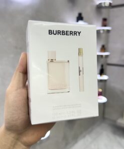 burberry her edp travel set 100ml + 10ml