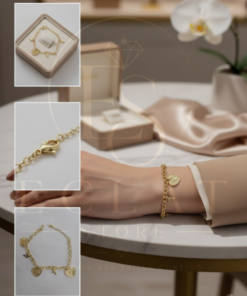 pulsera de eslabones con diseño de nudo/infinito