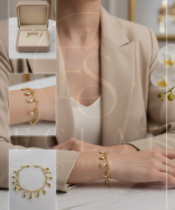 pulsera con dijes de lunas crecientes