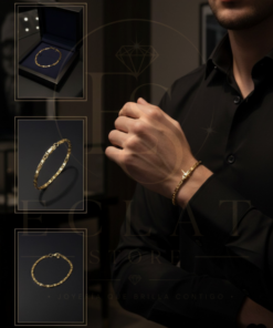 pulsera de eslabones tipo ancla plana
