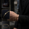 pulsera de eslabones tipo cartier/fígaro