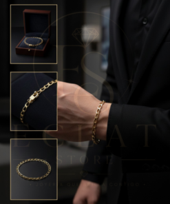 pulsera de eslabones tipo cartier/fígaro