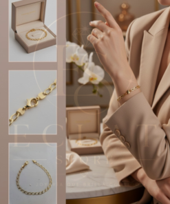 pulsera de eslabones ovalados simples