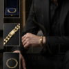 pulsera de eslabones tipo cadena cubana gruesa