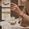pulsera de eslabones tipo tejido chino/bizantino