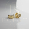 aretes tipo candonga con textura diamantada