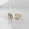 Aretes tipo topo con diseño de corazón calado y circonia aretes tipo topo con diseño de corazón calado y circonia