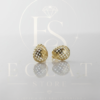 aretes tipo topo con diseño de infinito y circonias