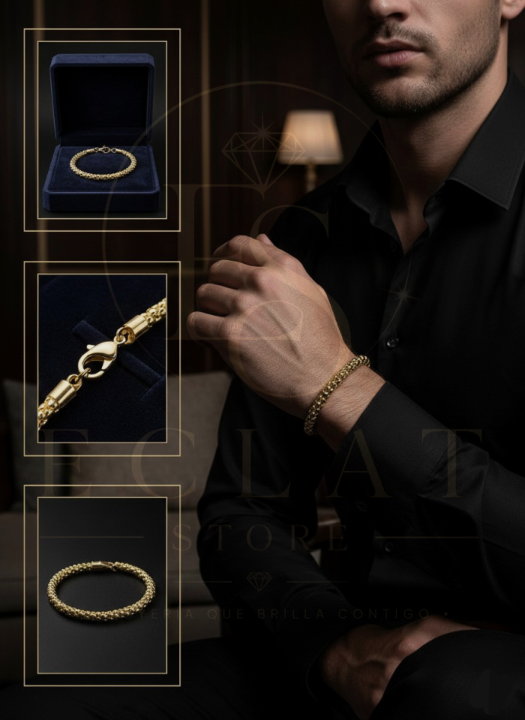 pulsera de eslabones tipo cartier/fígaro clásica pulsera de eslabones tipo cartier/fígaro clásica